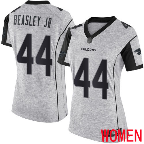 Atlanta Falcons Limited Gray Women Vic Beasley Jersey NFL Football #44 Gridiron II->women nfl jersey->Women Jersey